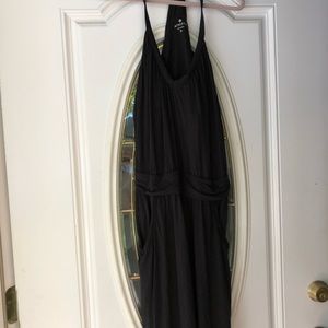 Athleta black halter dress